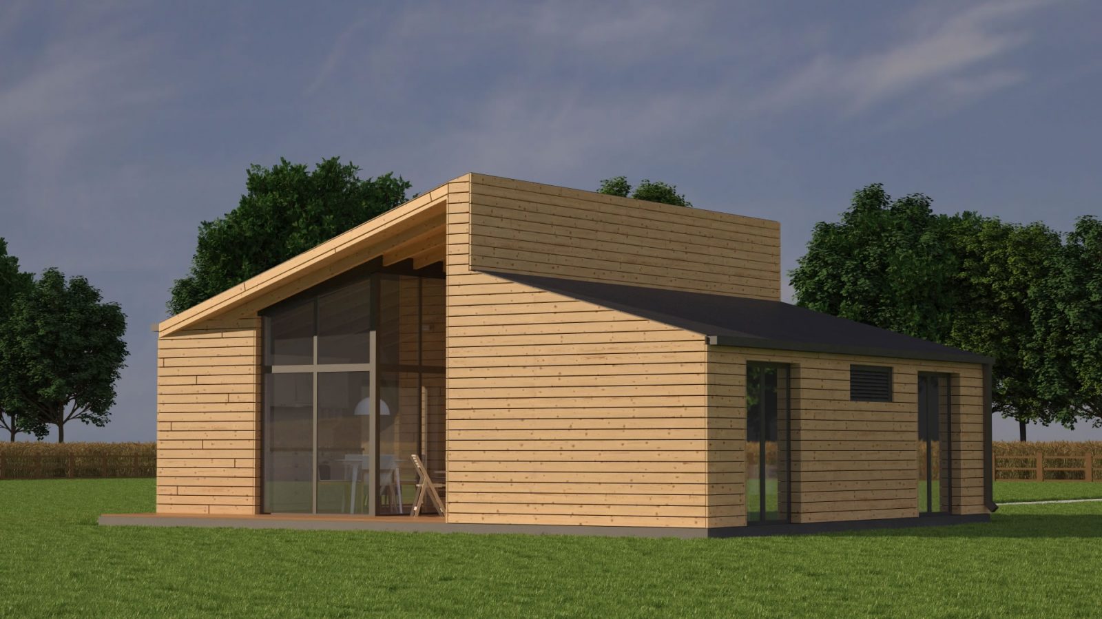 wooden houses